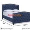 tempat tidur minimalis SHINY blue sapphire queen size (2) dipan minimalis, dipan tempat tidur, tempat tidur kayu jati, tempat tidur lapis kain, tempat tidur minimalis, tempat tidur modern, terra tempat tidur