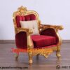 1 Sofa Ruang Tamu Victoria Curved Golden Red