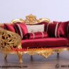 2 Sofa Ruang Tamu Victoria Curved Golden Red