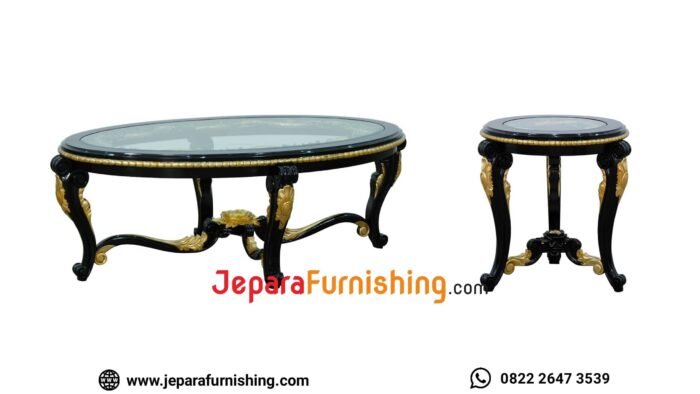 Meja Sofa Ruang Tamu Victoria Curved Gold on Black (3)