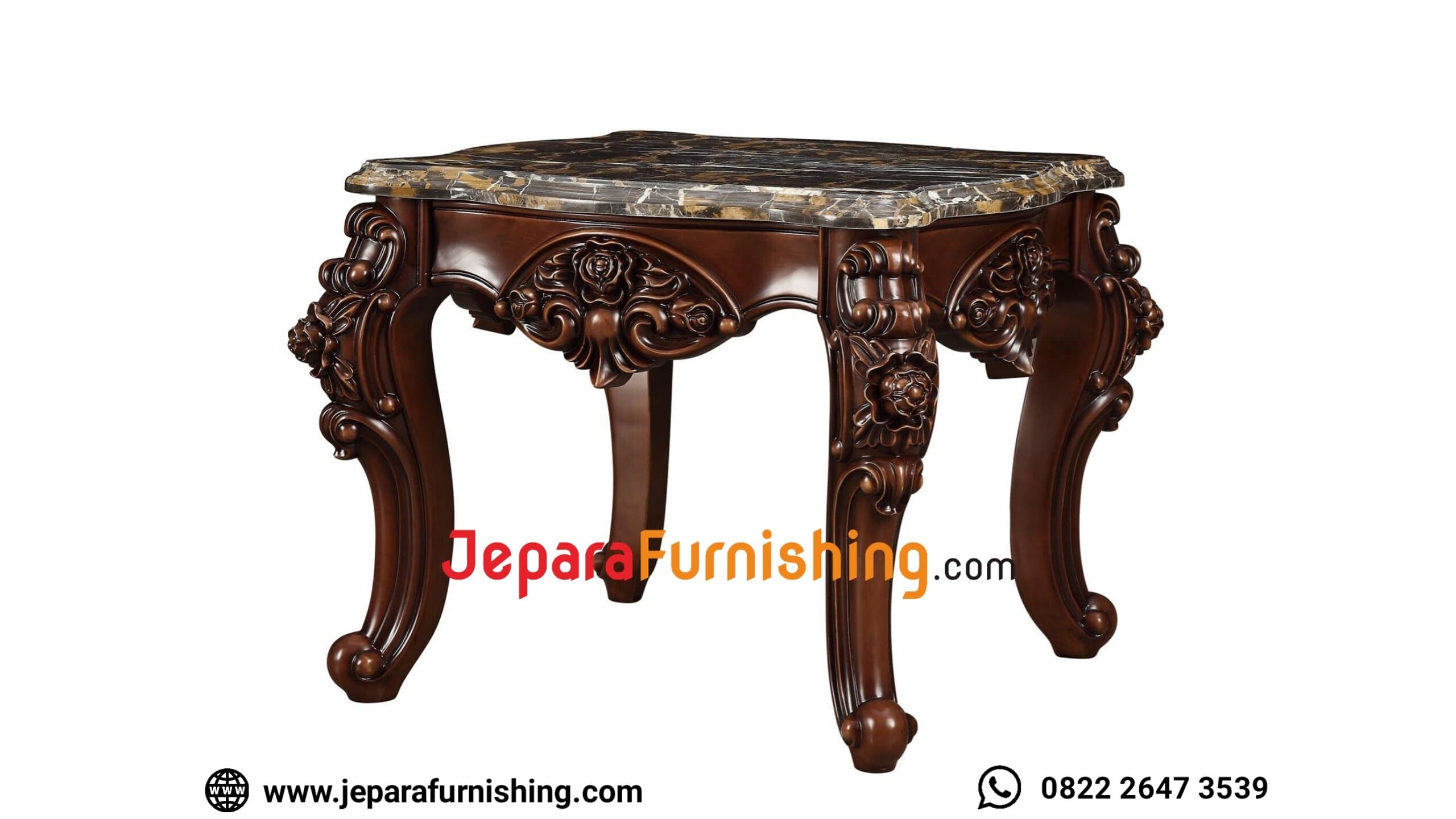 Meja Sudut Sofa Ruang Tamu Mewah Espresso - Kayu Jati Meja Sudut Sofa Ruang Tamu Mewah Espresso - Kayu Jati