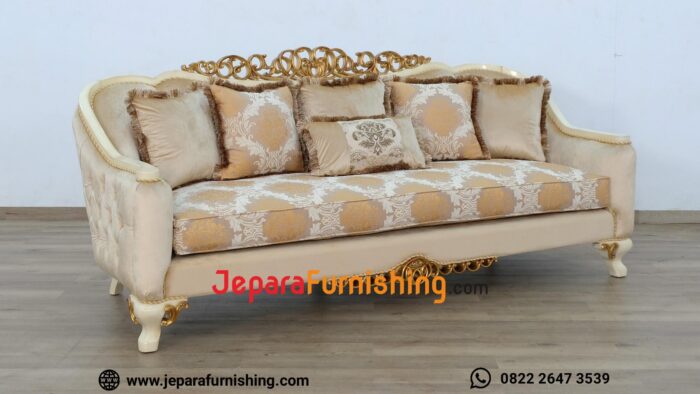 Set Sofa Tamu Mewah Celica White Gold Kombinasi (7)