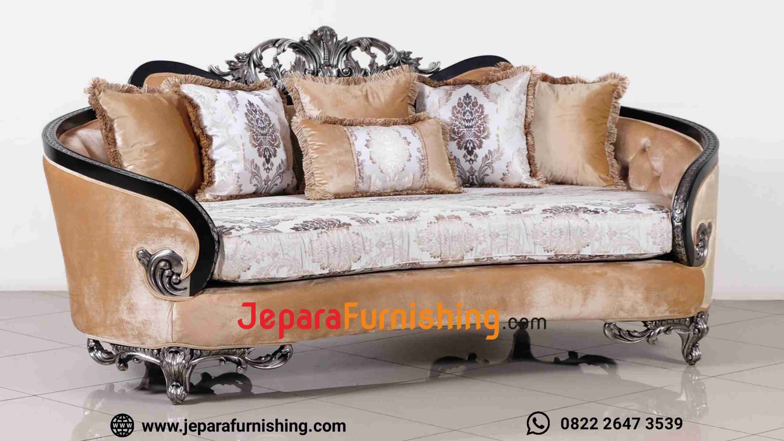 Kursi Tamu Sofa Mewah 14 Set Sofa Tamu Victoria - Kayu Mahoni Solid (4)
