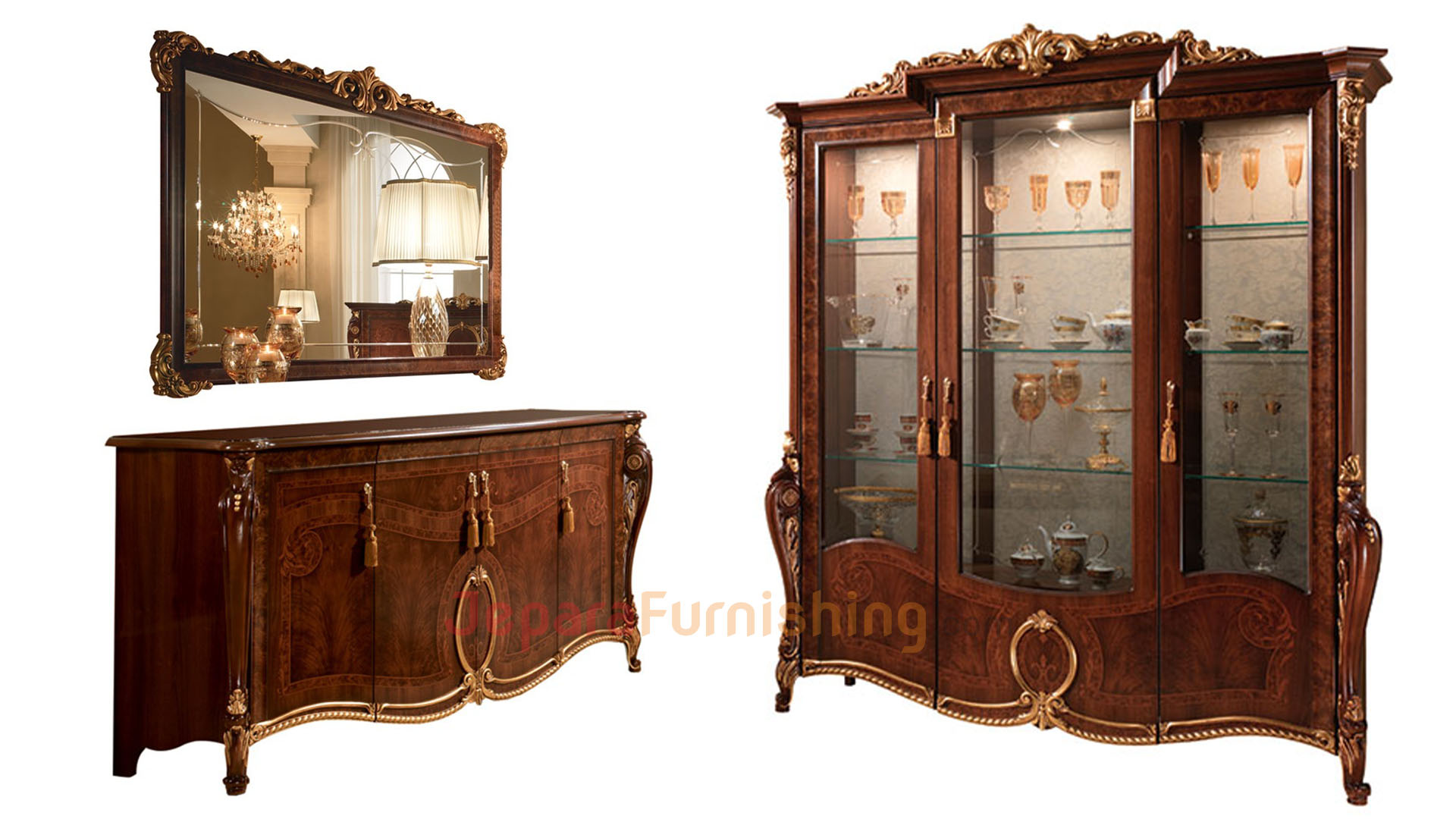 Lemari Hias dan Buffet Mewah Delisa Classic Kayu Jati Lemari Hias dan Buffet Mewah Delisa Classic Kayu Jati