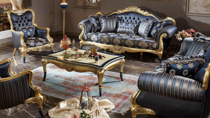 Products 6 Set Sofa Kursi Tamu Mewah Viro Exclusive Classic – Blue