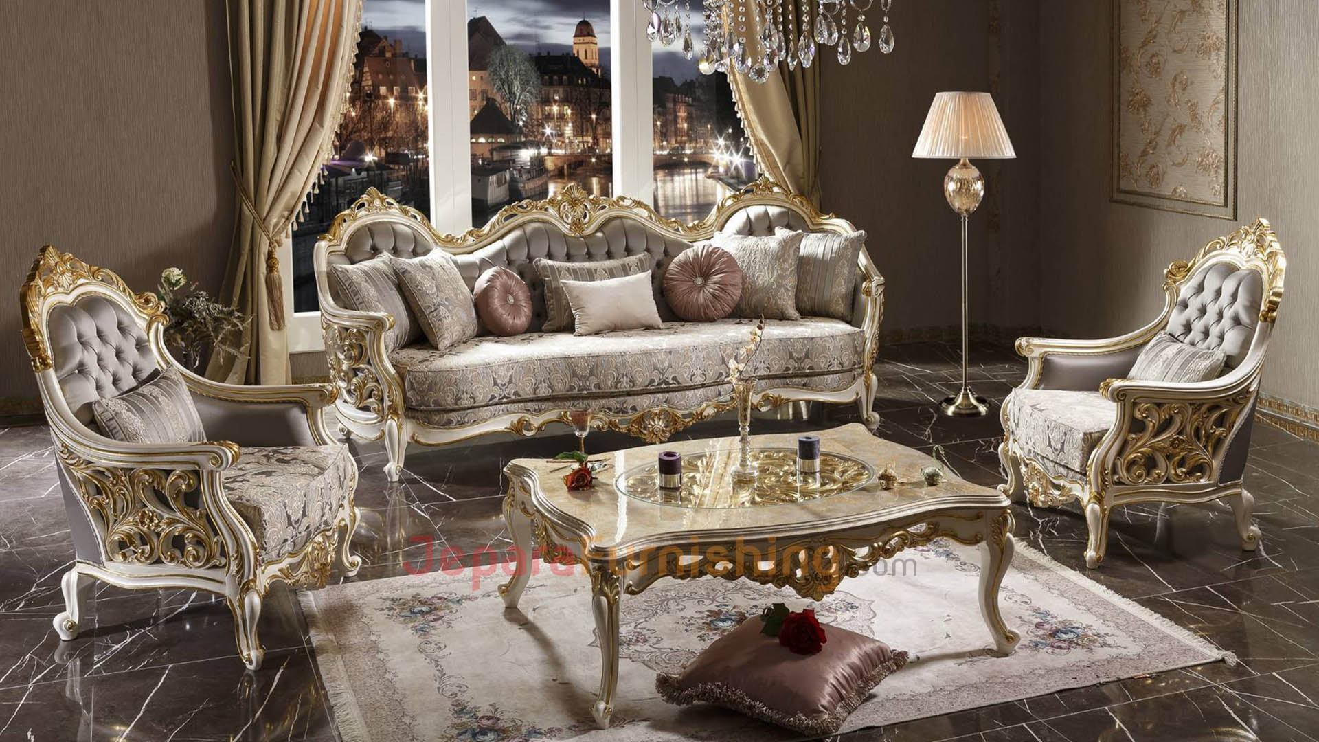 Kursi Tamu Sofa Mewah 3 Set Sofa Tamu Mewah Suprincess Ruang Tamu
