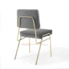 Kursi cafe dan makan minimalis besi gold stainless - Aley Gray 1