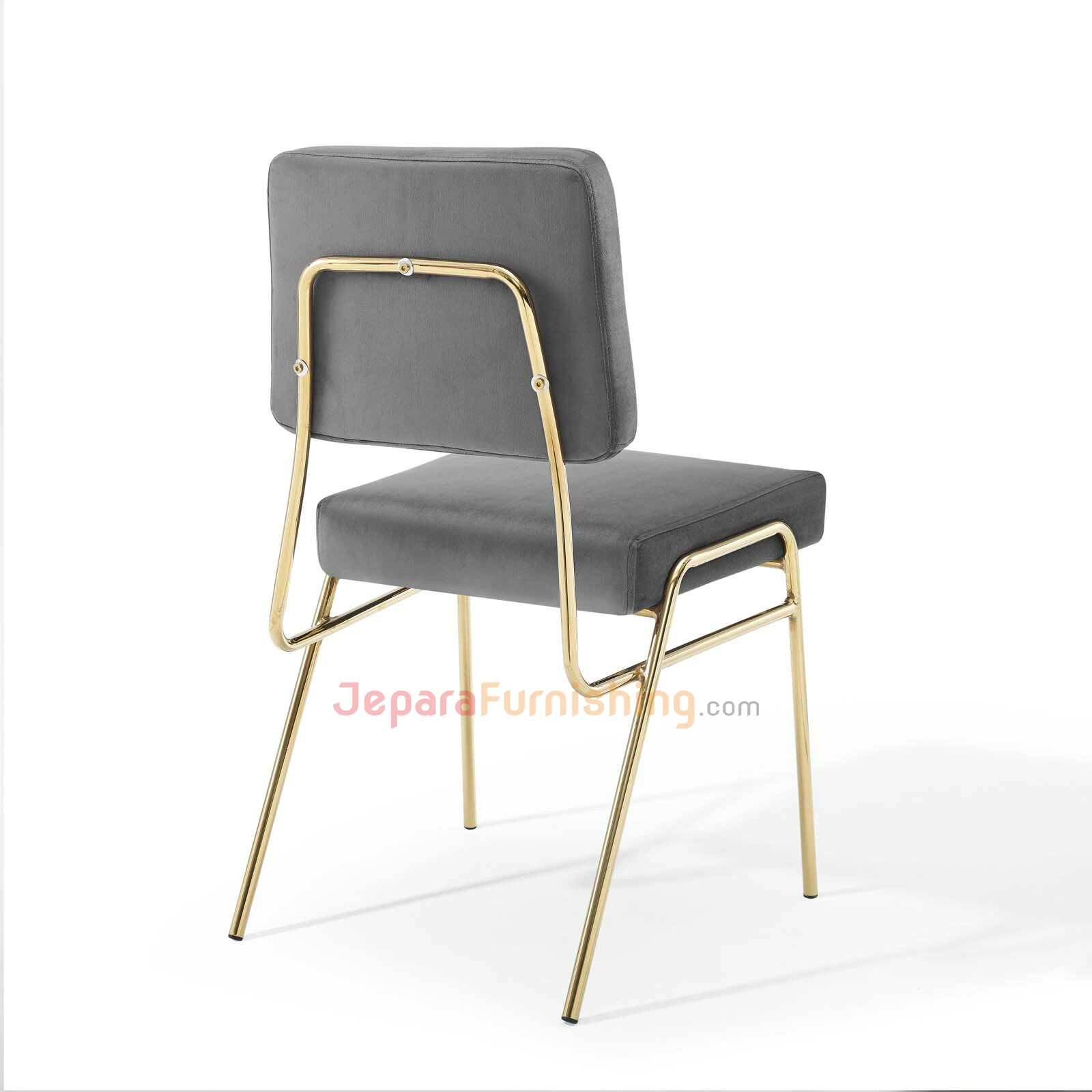 Kursi cafe dan makan minimalis besi gold stainless - Aley Gray 1