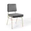 Kursi cafe dan makan minimalis besi gold stainless - Aley Gray