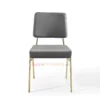 Kursi cafe dan makan minimalis besi gold stainless - Aley Gray 3