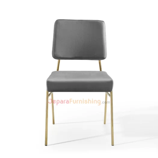 Kursi cafe dan makan minimalis besi gold stainless - Aley Gray 3