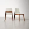 kursi cafe minimalis kayu jati - Arley White Leather kursi cafe minimalis kayu jati - Arley White Leather