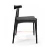 kursi cafe minimalis modern kayu jati - Bening Black Leather kursi cafe minimalis modern kayu jati - Bening Black Leather