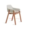 kursi makan cafe dan restoran minimalis kayu jati - HANSA CLOUD ARMCHAIR