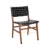 kursi makan cafe minimalis kayu jati - HERMAN BLACK LEATHER kursi makan cafe minimalis kayu jati - HERMAN BLACK LEATHER