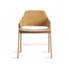 kursi makan cafe restoran hansa gold brown minimalis modern