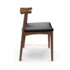 kursi makan kayu jati minimalis modern- Bening Black Leather kursi makan kayu jati minimalis modern- Bening Black Leather