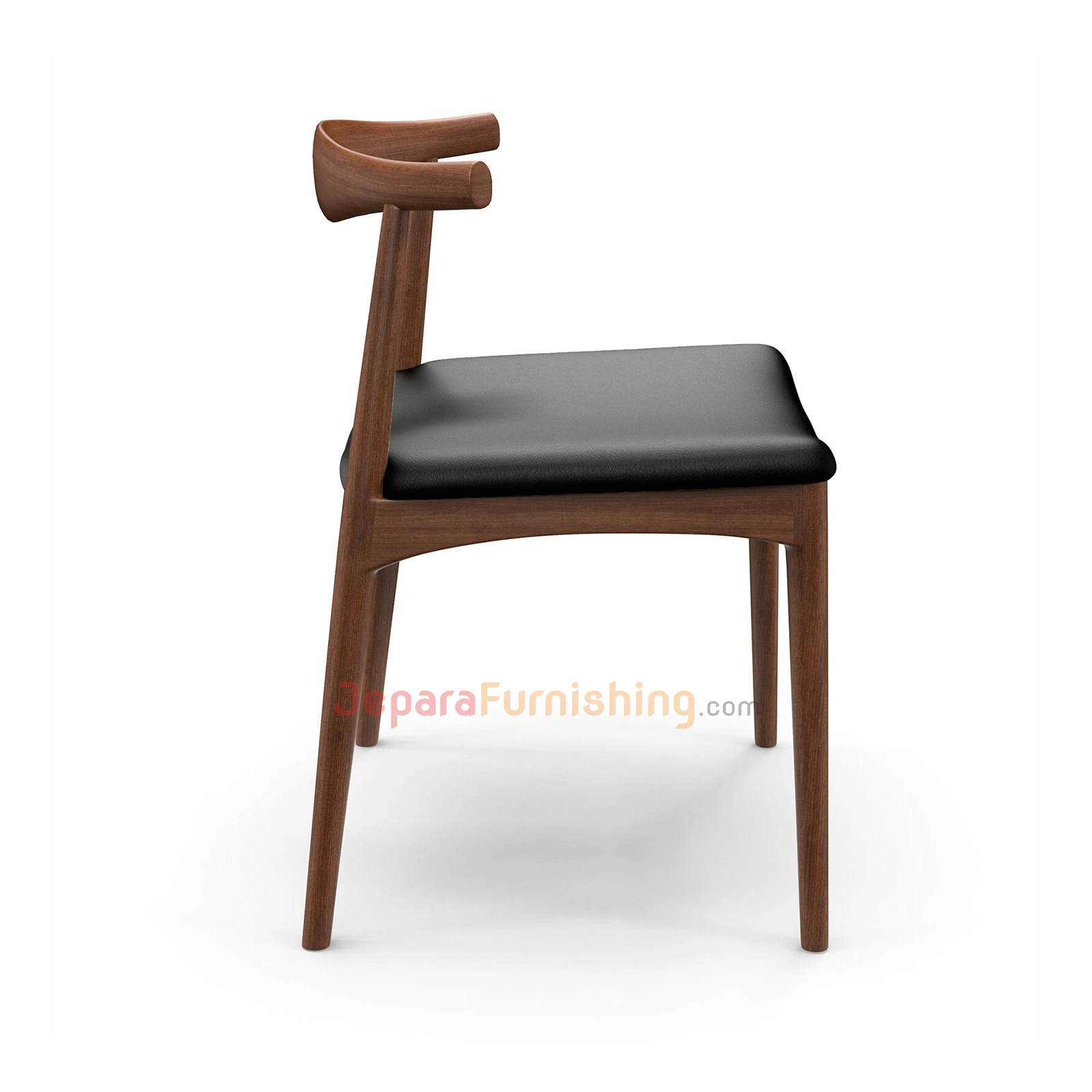 kursi makan kayu jati minimalis modern- Bening Black Leather kursi makan kayu jati minimalis modern- Bening Black Leather
