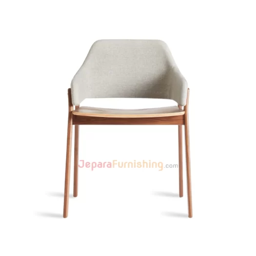 kursi makan minimalis kayu jati - HANSA CLOUD ARMCHAIR