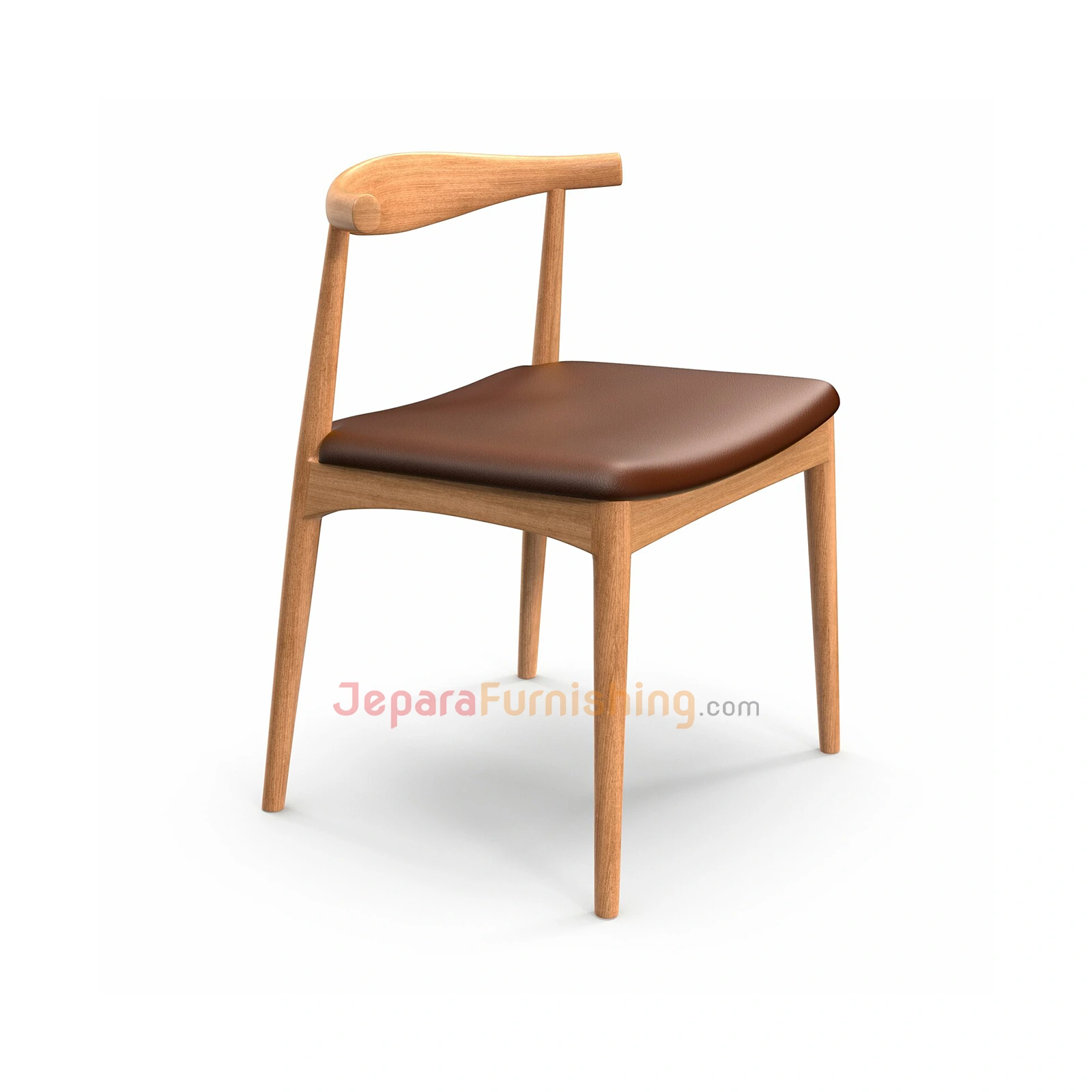 kursi makan minimalis modern - Bening Natural Kayu Jati