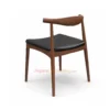 kursi makan minimalis modern kayu jati - Bening Black Leather kursi makan minimalis modern kayu jati - Bening Black Leather