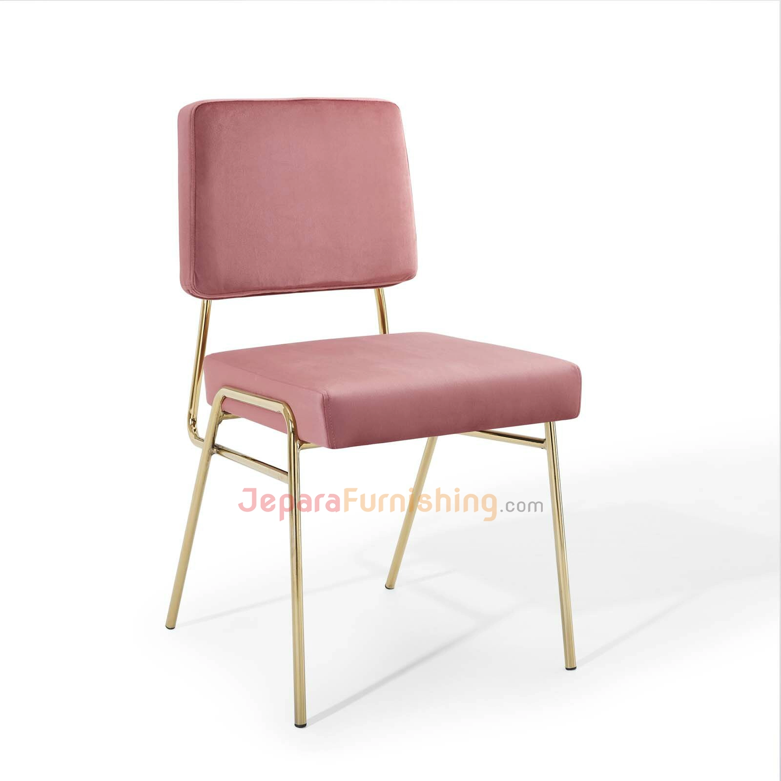 kursi makan minimalis stainless gold - aley pink