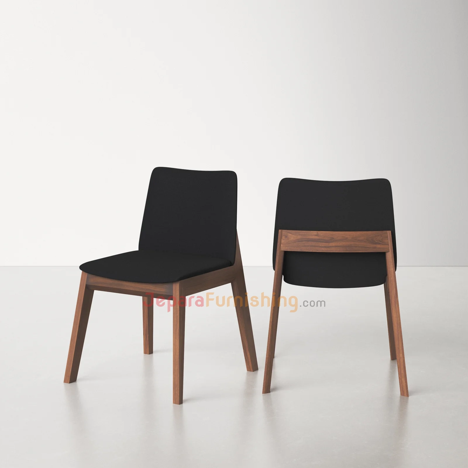 kursi minimalis modern arley black leather - kayu jati kursi minimalis modern arley black leather - kayu jati