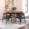 set kursi cafe minimalis terbaru - Bening Black Leather set kursi cafe minimalis terbaru - Bening Black Leather