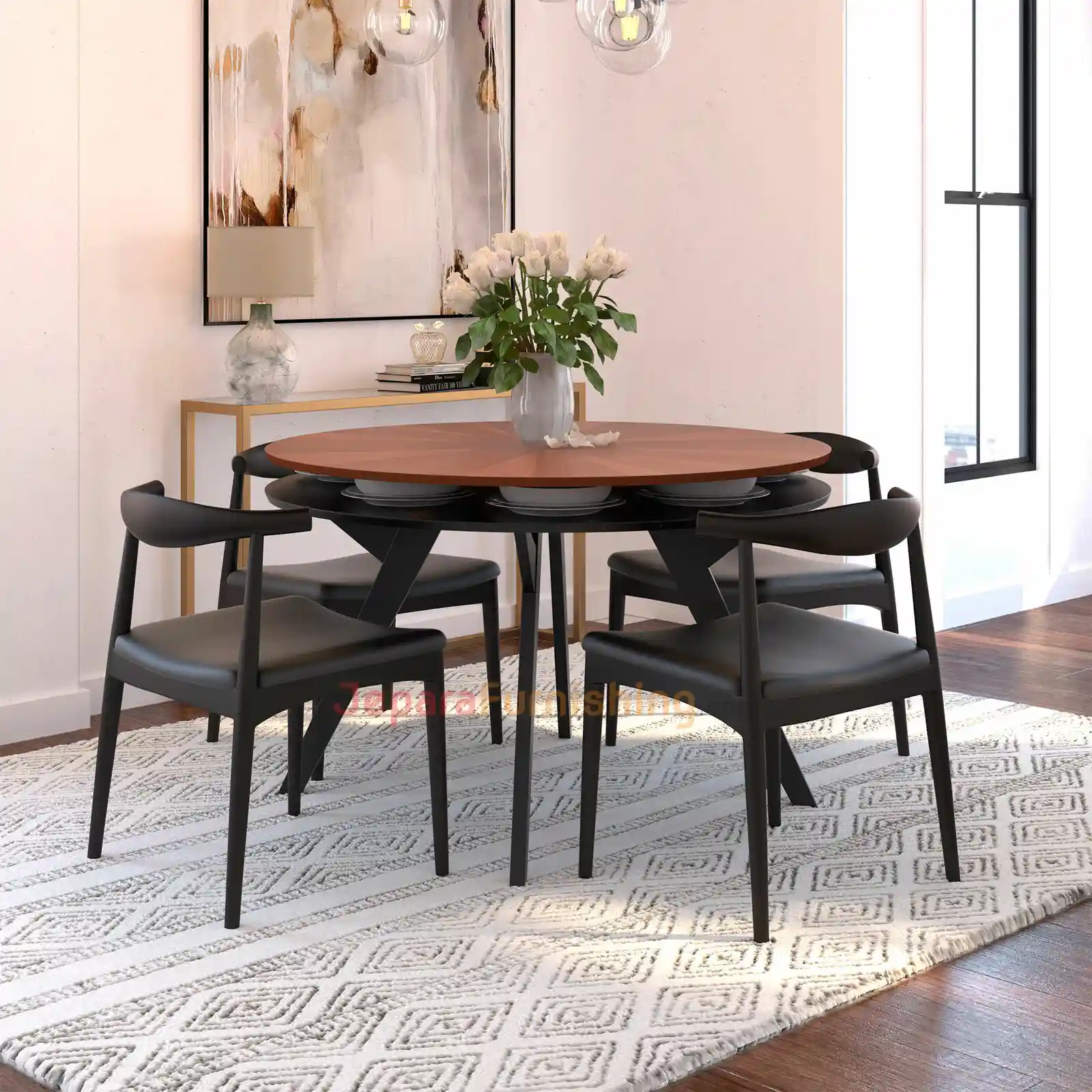 set kursi cafe minimalis terbaru - Bening Black Leather set kursi cafe minimalis terbaru - Bening Black Leather