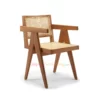 Jeneta Rotan Minimalis Armchair - Kursi Makan (Walnut) Jeneta Rotan Minimalis Armchair - Kursi Makan (Walnut)
