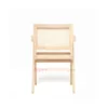 Jeneta Rotan Minimalis Armchair (Natural) - Kursi Makan