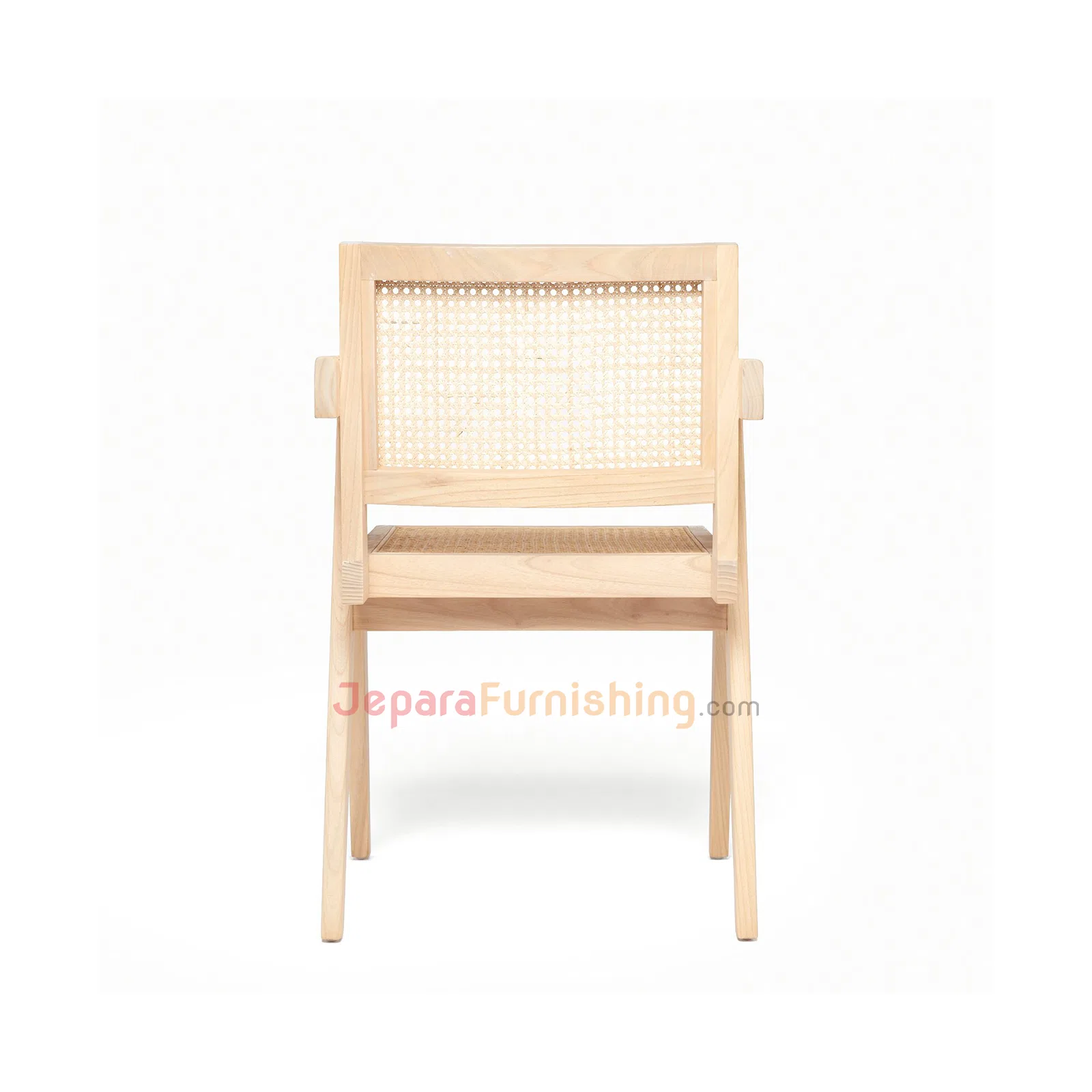 Jeneta Rotan Minimalis Armchair (Natural) - Kursi Makan