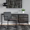 Kursi Besi Minimalis Kania Black Leather (1)
