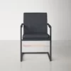 Kursi Besi Minimalis Kania Black Leather