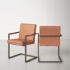 Kursi Besi Minimalis Kania Brwon Leather (3) Kursi Besi Minimalis Kania Brwon Leather (3)