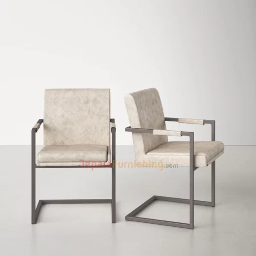 Products 34 Kursi Besi Minimalis - Kania Cream Leather (1)