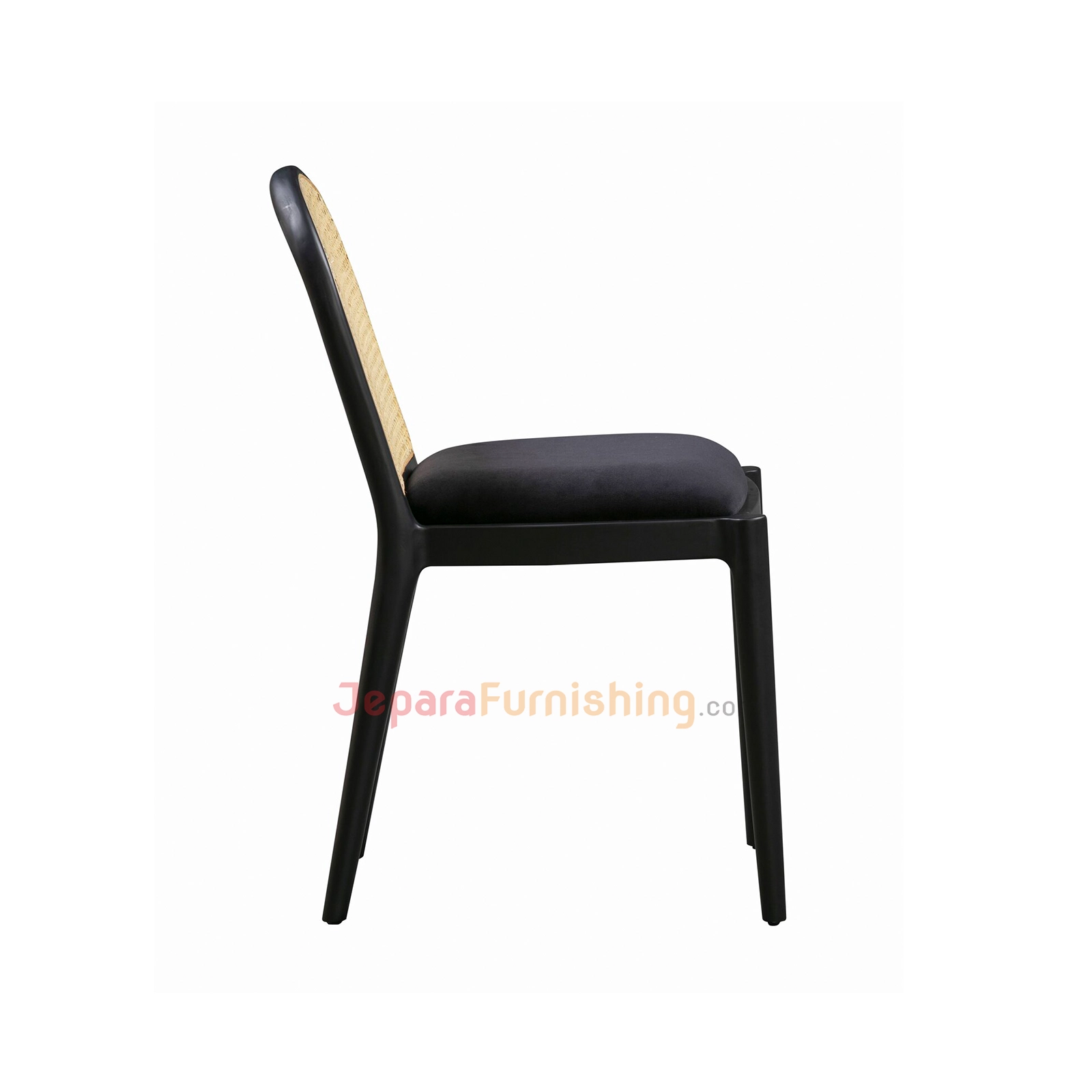 Kursi Makan Minimalis Kayu Jati - Modern Black Ladcer