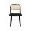 Kursi Makan Restoran - Modern Black Round Ladcer Minimalis
