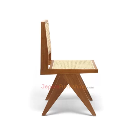 kursi makan cafe & resto - Jeneta Rotan Minimalis - Walnut