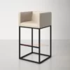 Champion Bar Stool Ivory & Black - Kursi Bar Minimalis Besi (1)