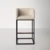 Champion Bar Stool Ivory & Black - Kursi Bar Minimalis Besi