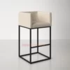 Champion Bar Stool Ivory & Black - Kursi Bar Minimalis Besi (2)