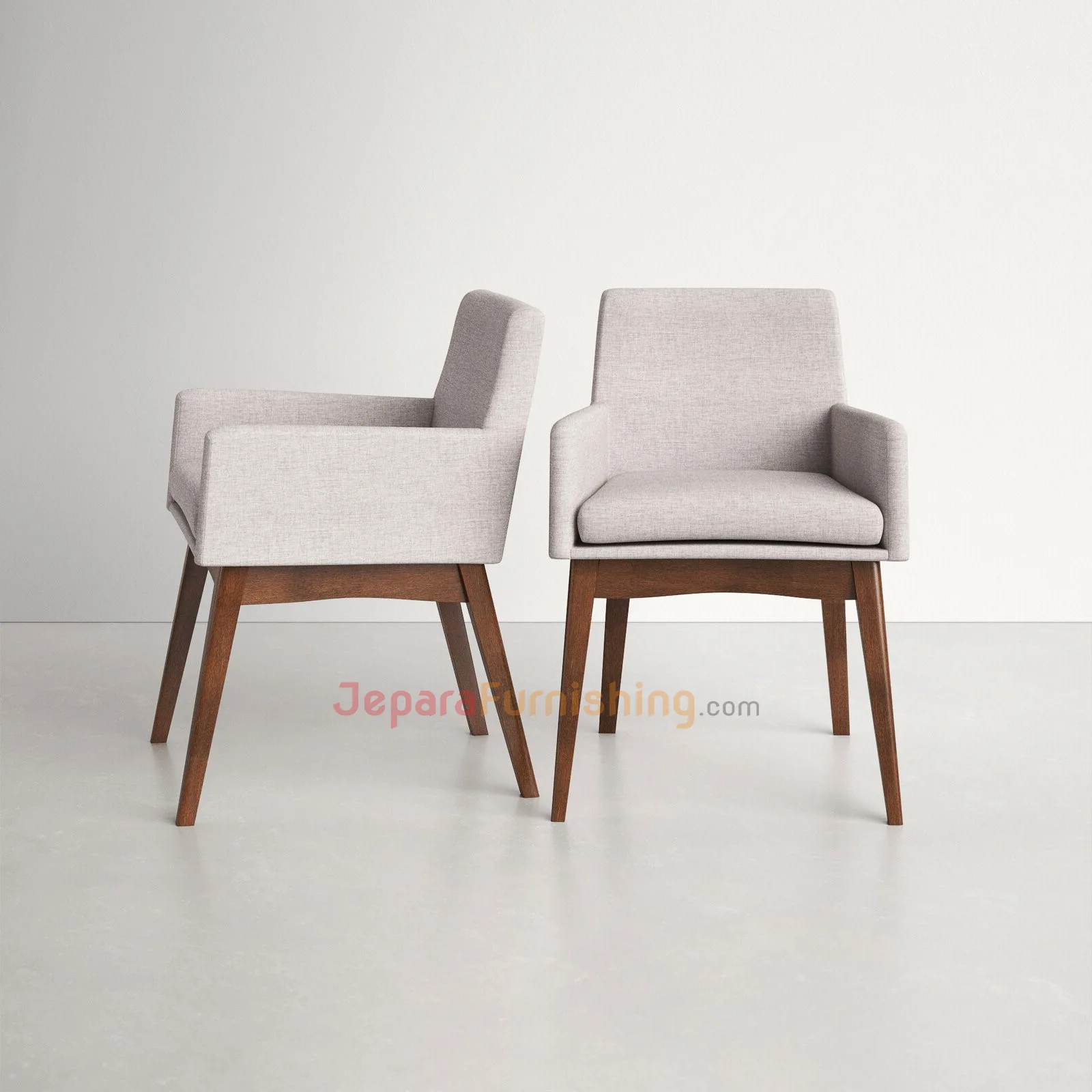 Flatrone Armchair Beige - Kursi Makan Minimalis MOdern