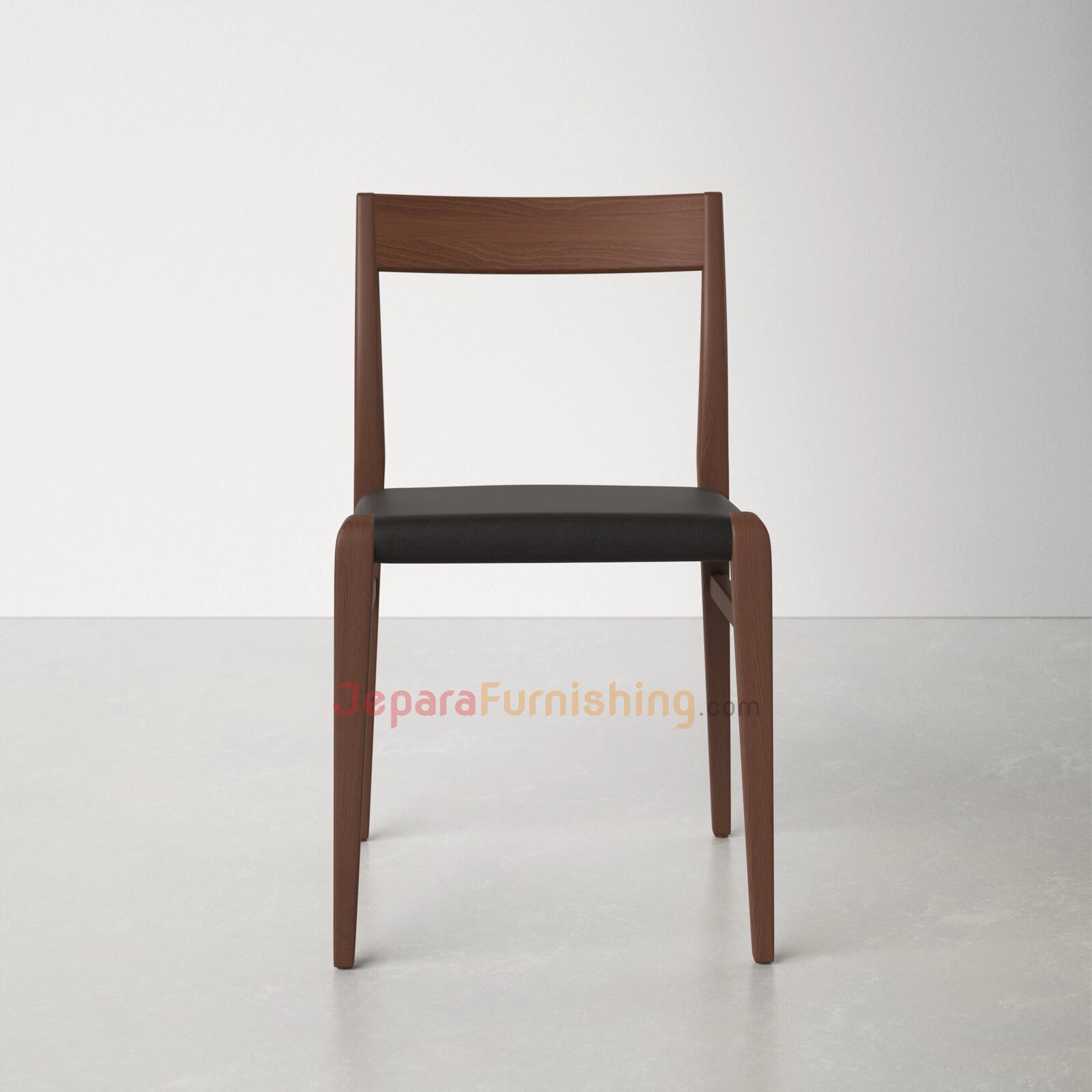 Kursi Makan Minimalis Kayu Jati - Vincent Black Leather Kursi Makan Minimalis Kayu Jati - Vincent Black Leather
