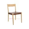 Kursi Makan Minimalis Siva Brown Leather (Natural)