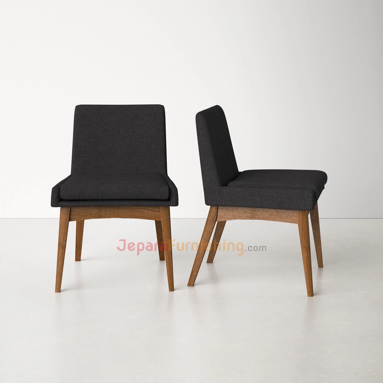 Kursi Makan Modern - Alron Gravel Minimalis Walnut