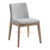 Kursi Resto Minimalis Modern Kayu Jati - Ohani Light Gray