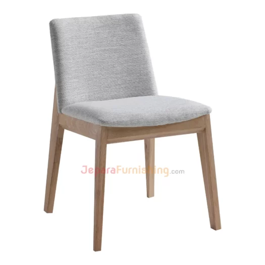 Kursi Resto Minimalis Modern Kayu Jati - Ohani Light Gray
