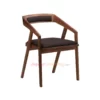 Panama Armchair Walnut - Kursi Cafe Minimalis Modern