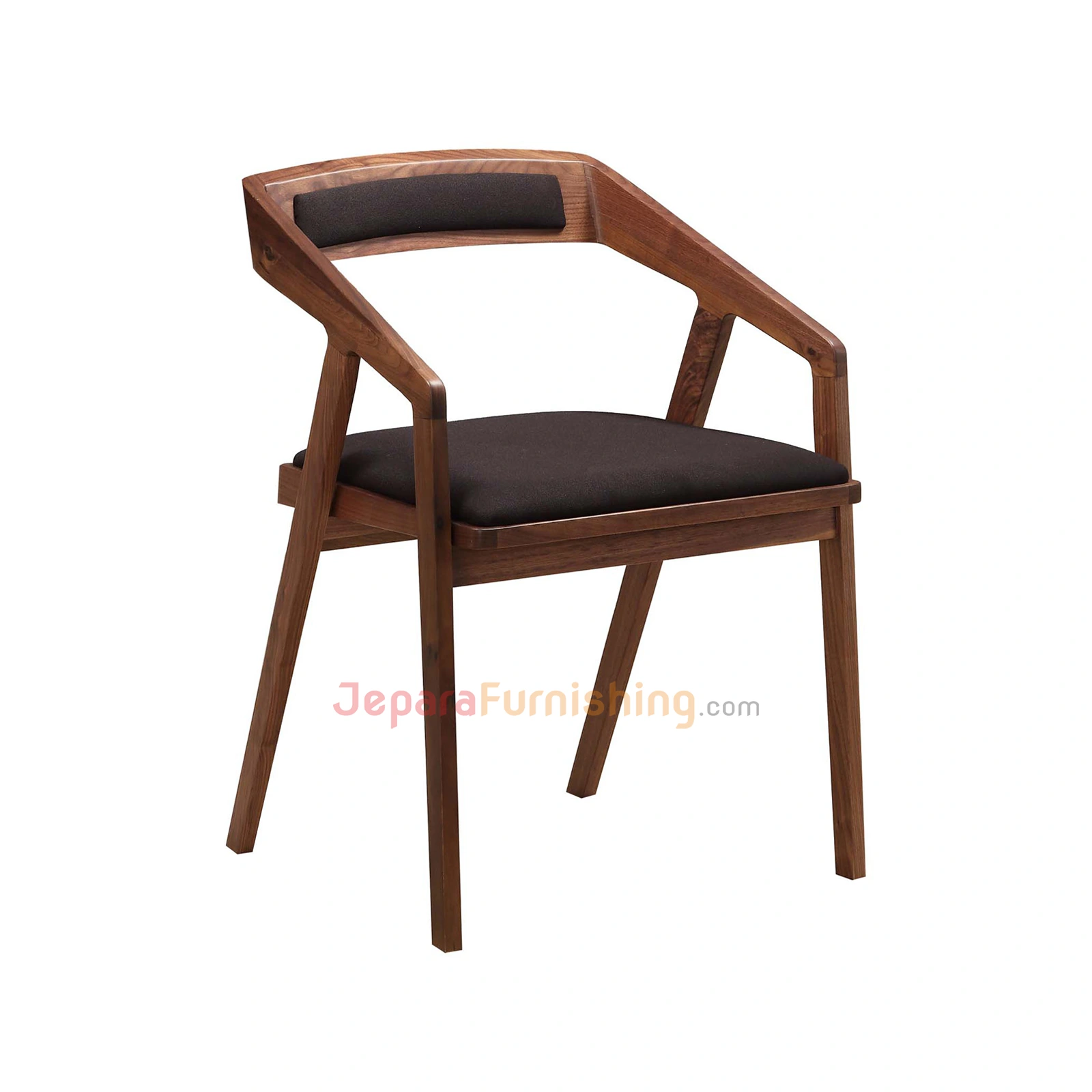 Panama Armchair Walnut - Kursi Cafe Minimalis Modern